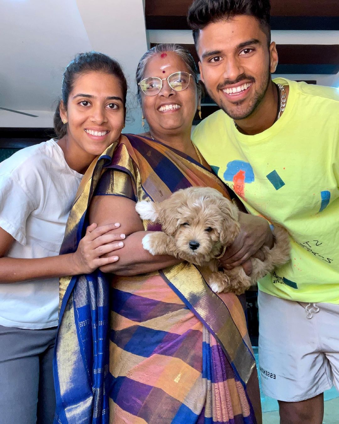 Washington Sundar Family